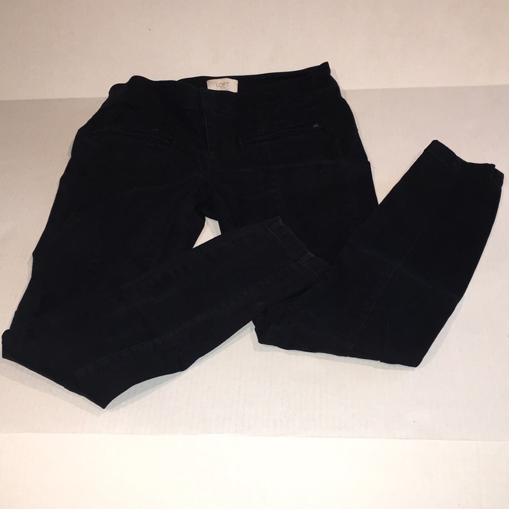 Loft Outlet Skinny Ankle Black Pants | Size 2